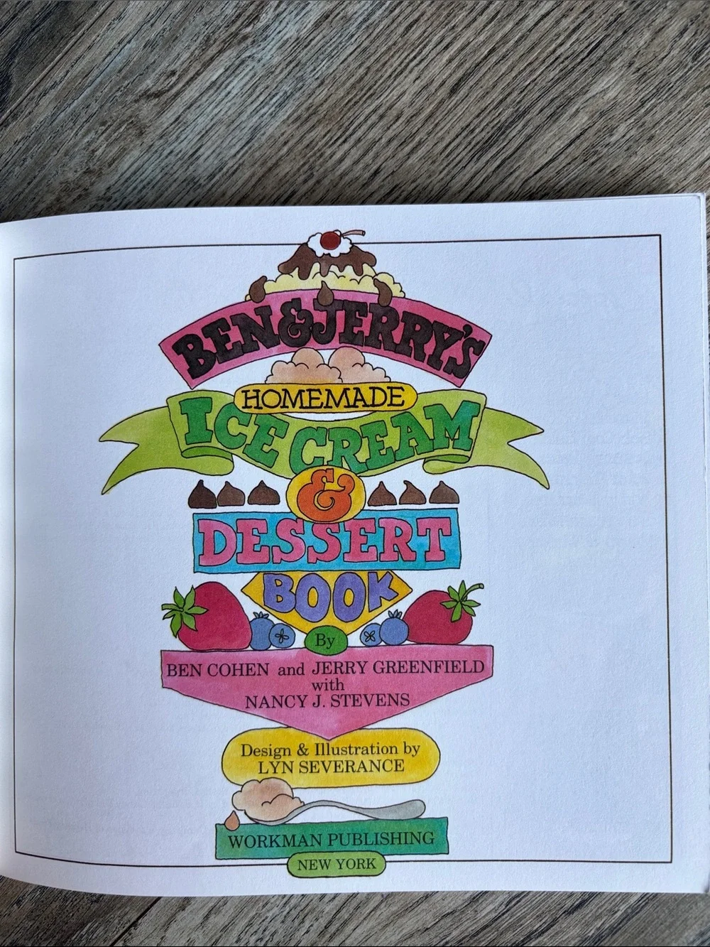 Vintage Ben & Jerry’s homemade ice cream and dessert book cookbook.